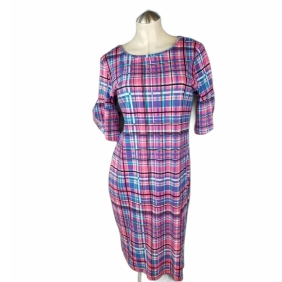 Rafaella Size S Multi-Color Dress Flutter Sleeves - Picture 1 of 7